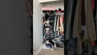 Before & After of Our SMALL Closet Upgrade! #shorts