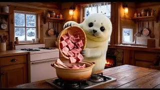 【ASMR】Trying handmade seal dumplings and hot pot dishes!　アザラシの手作り餃子と、なべ料理に挑戦！