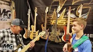 MG bass The NAMM show Andy Irvine and Gabriel Severn - New model Africa & MG freltess