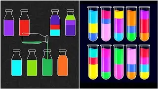 Color Sort Water Pouring Gameplay 11 ,  Android Games ios Walkthrough Simulator Think Brain Puzzle