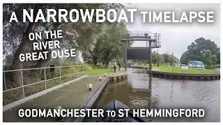 422 - Godmanchester to Hemmingford  || A Narrowboat Time-Lapse