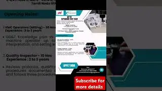 Freshers job openings Production #vmc #ytshorts