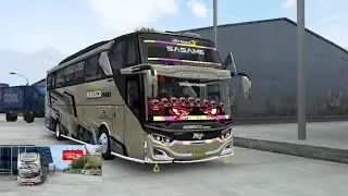 Bus pariwisata mansca trans tujuan makassar surabaya ‼️game bussid‼️