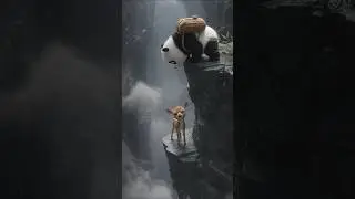 The Panda Saves The Baby Fawn From A Storm, And They Become Frends #shorts  #viral