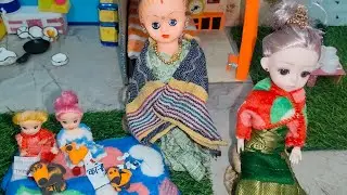 The Dolls Diary/Episode-30/Village Barbie All Day Routine/Bed Time Stories 