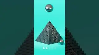 1kg vs 1000kg Steel Ball! ⚪ Smashed Cube Pyramid ASMR