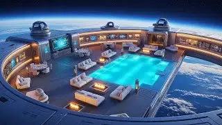 🎵 Stellar Observatory Pool Deck&ndash;Ambient Chill & Relaxing Cosmic Lounge Music | 4K Ultra HD | 2 Hours