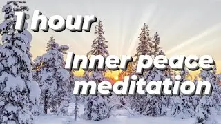 Inner peace meditation with dreamy music and winter scenery