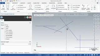 Tutorial Mastercam2017; Cortar partir o extender lineas