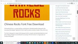 How to download and install Chinese Rocks Font Free Download #viral #trending