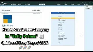 How to Create a New Company in Tally Prime | Step-by-Step Beginner Guide (2026)@SohanBehera_19.