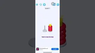 3D Color Sort Hoop Stack - Level 1