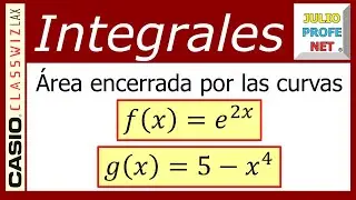 Área entre curvas - Ej. 8 con CASIO Classwiz fx-991LA X