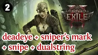PoE2 Snipe Barrage Deadeye Sniper's Mark Act 2 | Hardcore Build | Path of Exile 2