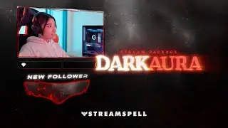 Black & Red Twitch Overlays & Alerts │ Dark Aura Animated Stream Package │ StreamSpell