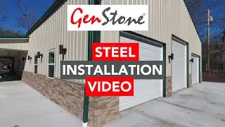 How to Install GenStone on Steel Video | Faux Stone on a Steel Building Installation