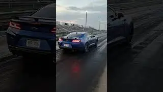 Chevy Camaro drag racing vs Dodge Challenger. I29Dragway