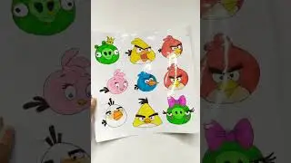 DIY Angry Birds Sticker!😡🐥#shorts