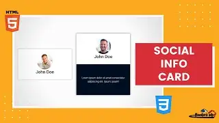 Create Social Profile Card Using HTML and CSS | Web Template | Bunker's Sky