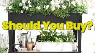 FOYUEE Raised Planter Box with Legs Outdoor Elevated Garden Bed On Wheels for Vegetables Flower