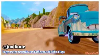 Cars 2 The Video Game | Tokyo Mater - Battle Race (Oil Slick) | Mountain Run 4 Laps