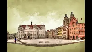 4K Germany Lutherstadt Wittenberg Martin Luther Street Walk Lutherhaus  Church Markt Old Town View 5