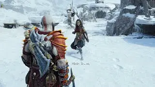 Mimir ask Freya how she revived Giant Thamur's Corpse Scene - God Of War Ragnarok