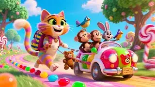 Cookie Cat and the Jellybean Jungle | Sweet Adventure Song for Kids | Nursery Rhymes & Songs