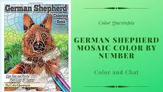 German Shepherd Mosaic Color by Number by Color Questopia - Color and Chat