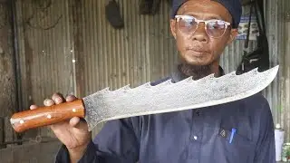 Watch This Talented Blacksmith Makes A Sword From Band Saw Blade