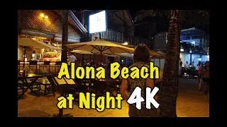 Alona Beach at night Panglao Island Philippines