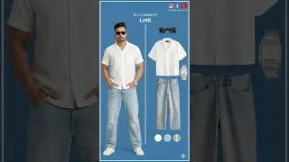 White Shirt + Light Blue Jeans = Summer Casual Look 😎🔥 #MenFashion #OutfitShorts #ViralShorts