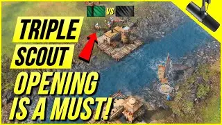 Age of Empires 4 - Triple Scout Destroys Docks