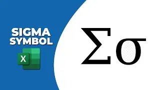 How to add sigma symbol in excel