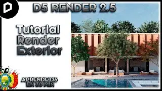D5 RENDER 2.5 | Tutorial | Render exterior Realista | Piscina