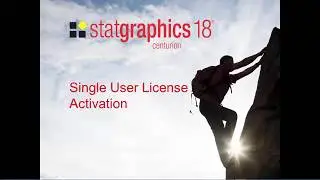 Statgraphics 18 Single User License Installation