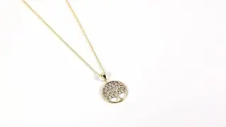 Elegante Kette 333er Gold bicolor Baum GP0240SLK
