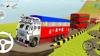 Driving Modefied Indian Truck 3 & Bus 2 & bus #driving #truckdriving #3dgame #drivingsimulator #game