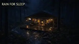 Cozy Cabin Rain at Night 🌧️ Forest Ambience for Deep Sleep,2 hours