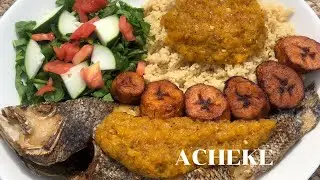 How to make Acheke/Attieke and Fish with CousCous  || Thee Chef Savage