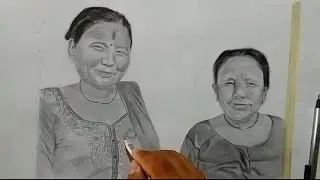 pencil sketch (fabercasttle ) grand mother n mother