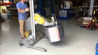 Mobile Roll Lifter with Powered Roll Push off Device