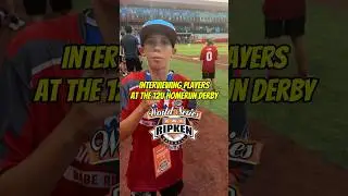 Asking 12U HR Derby contestants some questions before the final round at the Cal Ripken World Series