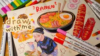 draw with me, trying out a new acrylic marker w/ Ohuhu ⋆ ˚｡୨୧˚ ⋆