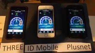 Speed test on Three, ID MOBILE AND PLUSNET
