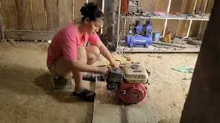 The girl picked up the gx200 explosive head from the garbage dump on the river bank.