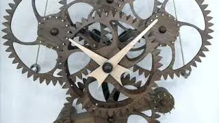 Aion-2 Wooden Skeleton Clock brought to you by Cedar Clocks
