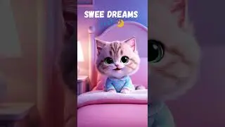 Sweet Dreams and Good Night | Cute Kawaii Kitten Saying Good Night | Relaxing Positive Bedtime Short