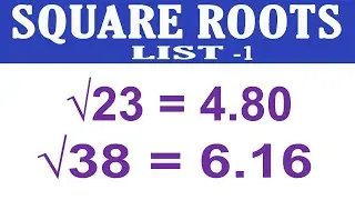 Square Roots list 1- 50 | Part - 1 | 2MC FORmUlae || Ep#7