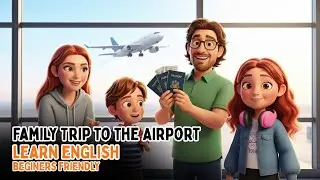 A Family Trip to the Airport | Easy English for Beginners